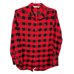 Woolrich Red & Black Buffalo Plaid Button Up Flannel M